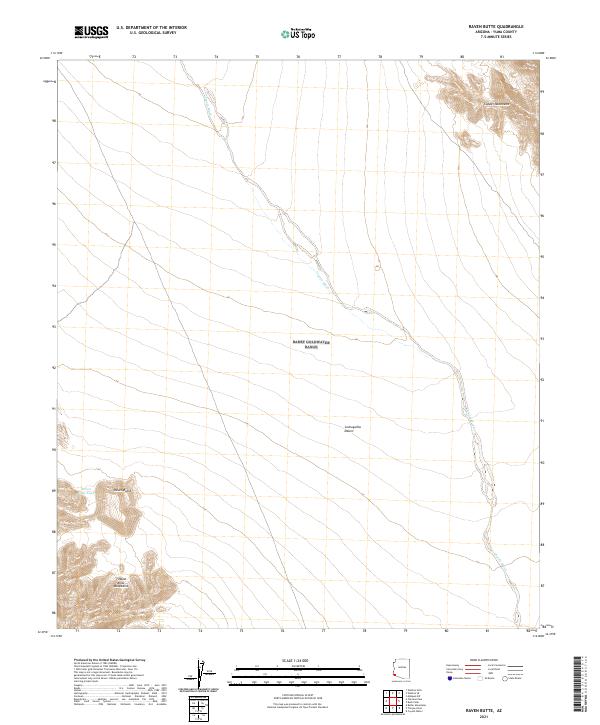 Raven Butte, AZ — USGS 7.5-minute topo (2021)