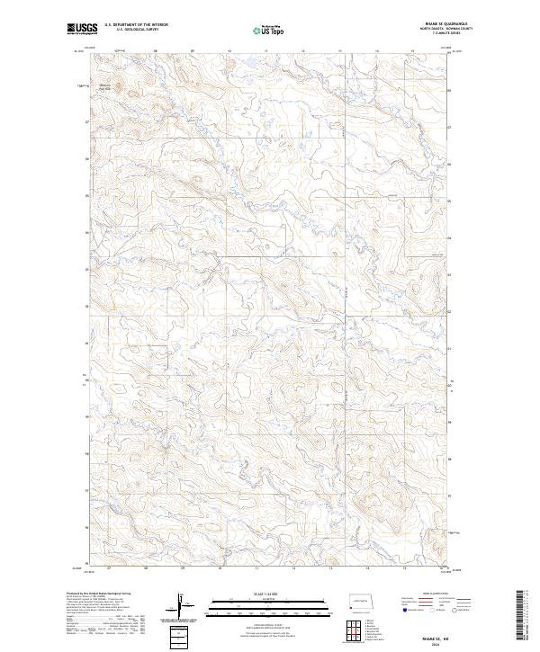 Rhame SE, ND — USGS 7.5-minute topo (2024)