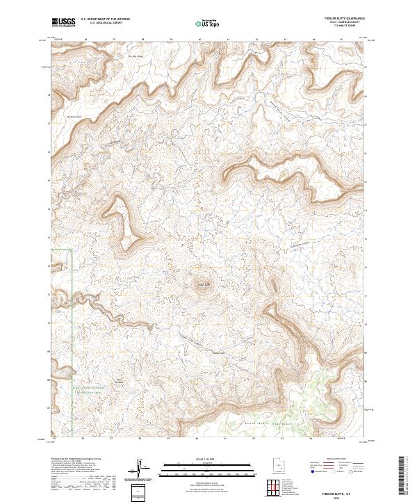 Fiddler Butte, UT — USGS 7.5-minute topo (2023)