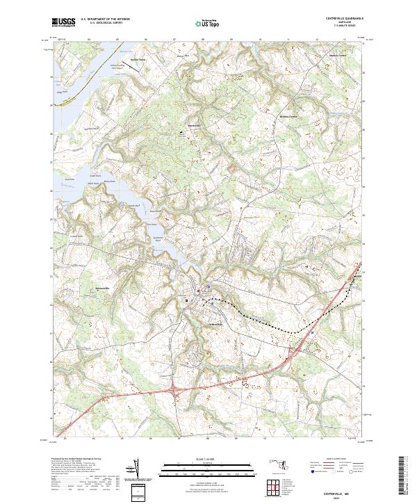 Centreville, MD — USGS 7.5-minute topo (2023)