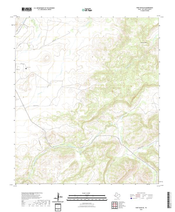 Fort Davis SE, TX — USGS 7.5-minute topo (2022)