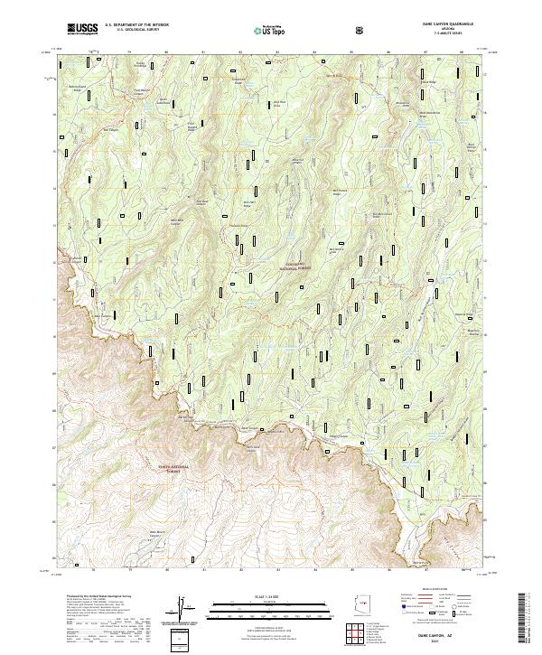 Dane Canyon, AZ — USGS 7.5-minute topo (2021)