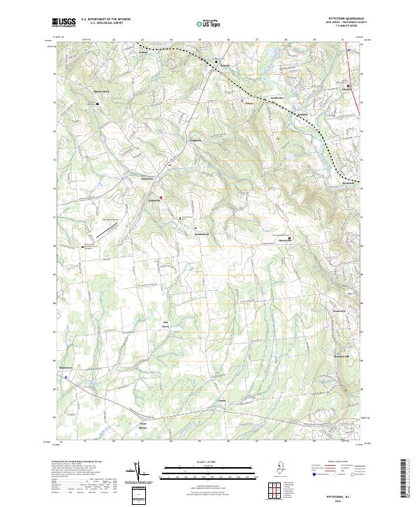 Pittstown, NJ — USGS 7.5-minute topo (2023)