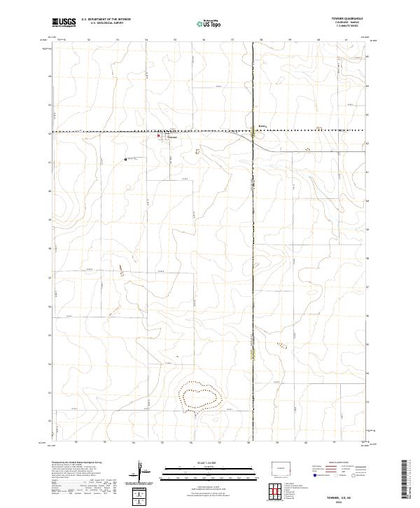 Towner, CO-KS — USGS 7.5-minute topo (2022)