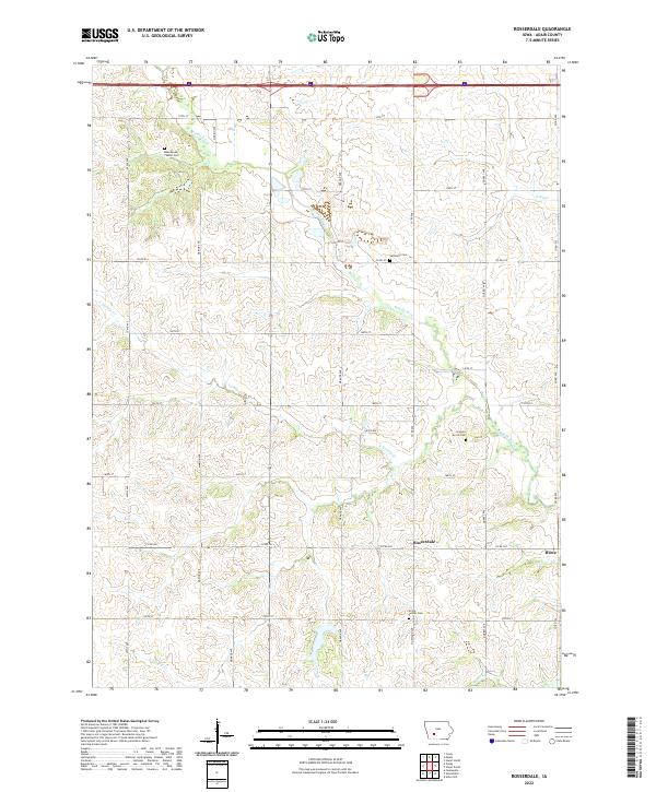 Rosserdale, IA — USGS 7.5-minute topo (2022)