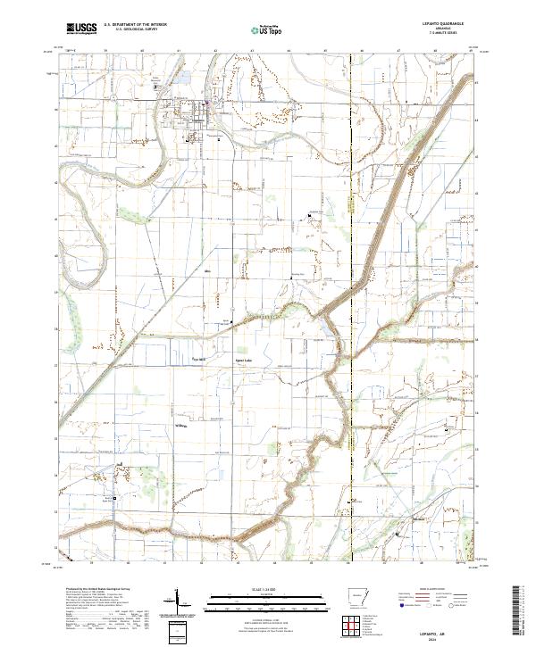 Lepanto, AR — USGS 7.5-minute topo (2024)