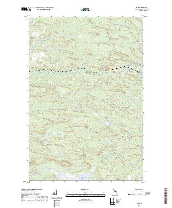 Alfred, MI — USGS 7.5-minute topo (2023)
