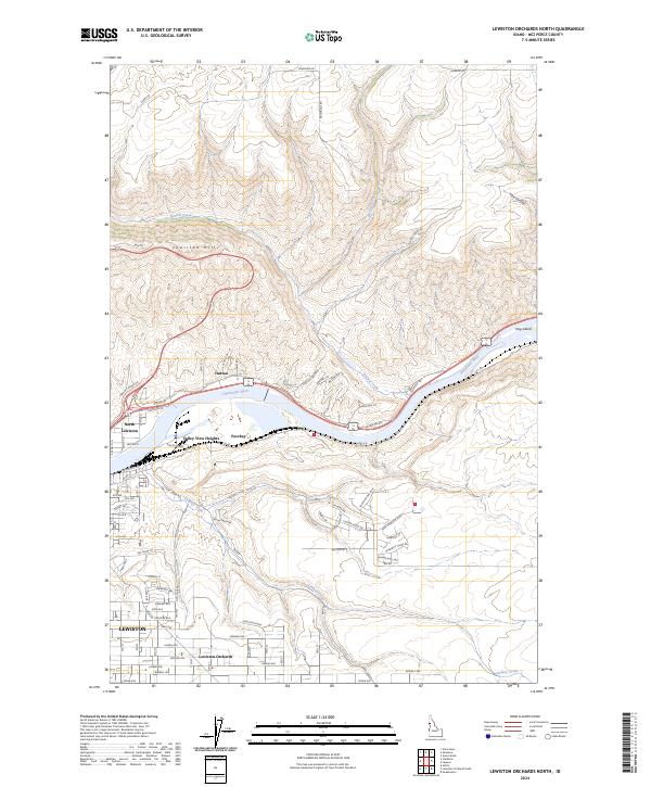 Lewiston Orchards North, ID — USGS 7.5-minute topo (2024)