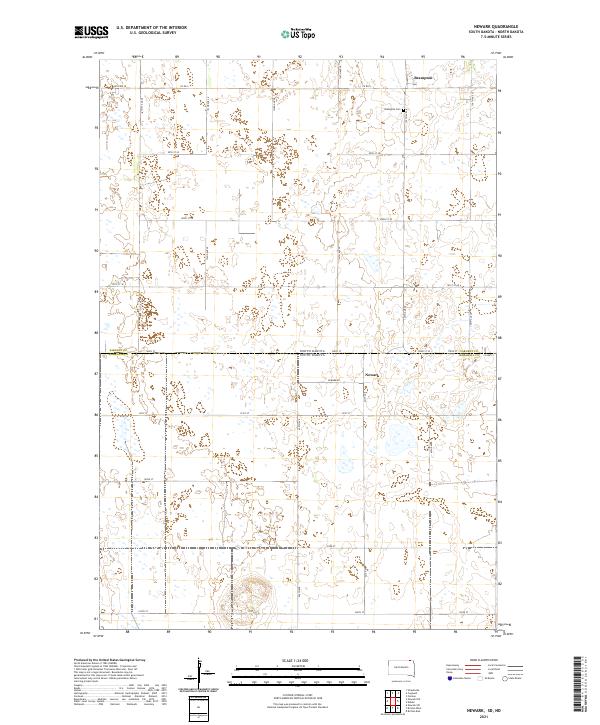 Newark, SD-ND — USGS 7.5-minute topo (2021)
