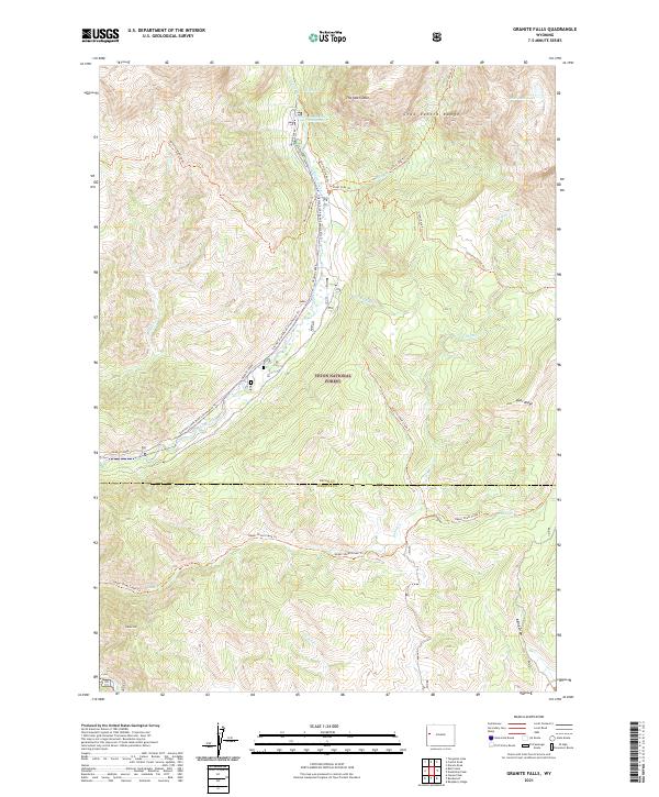 Granite Falls, WY — USGS 7.5-minute topo (2021)