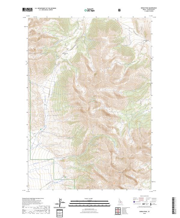 Borah Peak, ID — USGS 7.5-minute topo (2024)