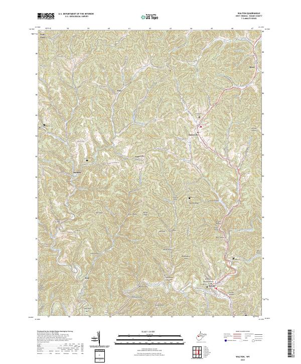 Walton, WV — USGS 7.5-minute topo (2023)