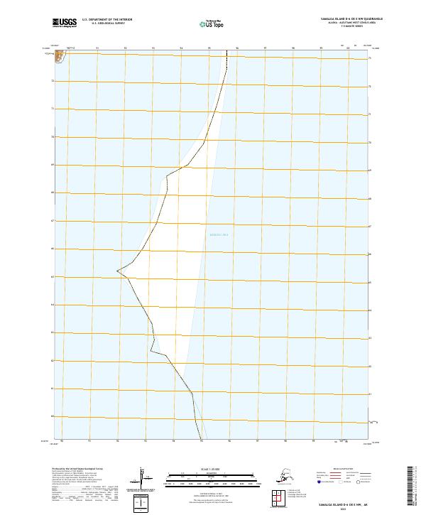 Samalga Island D-6 OE E NW, AK — USGS 7.5-minute topo (2021)