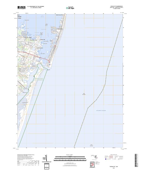Ocean City, MD — USGS 7.5-minute topo (2023)