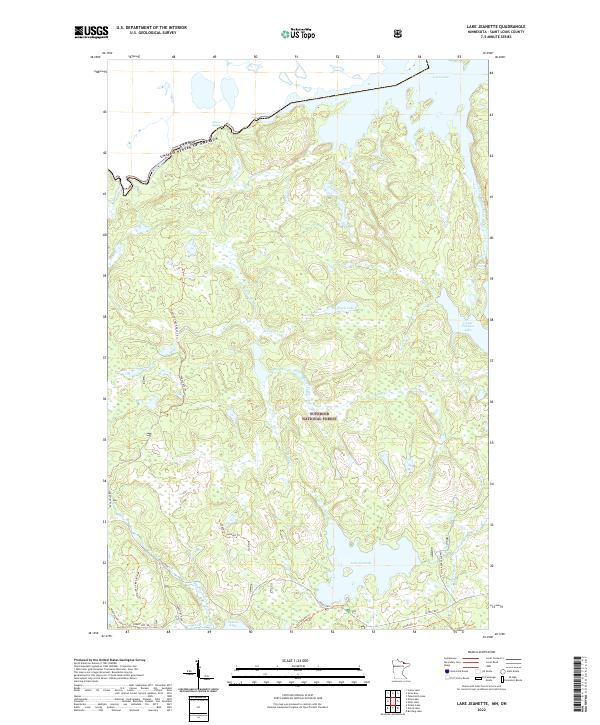 Lake Jeanette, MN-ON — USGS 7.5-minute topo (2022)