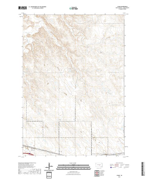 Lyman, SD — USGS 7.5-minute topo (2021)