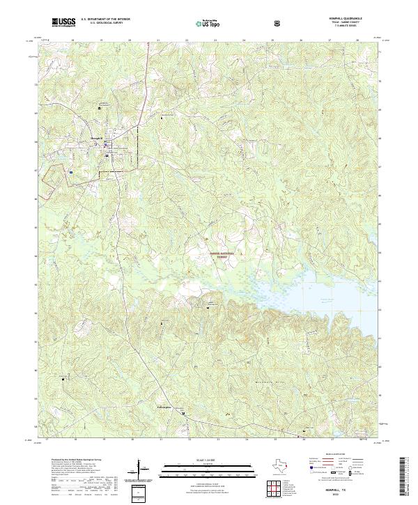 Hemphill, TX — USGS 7.5-minute topo (2022)