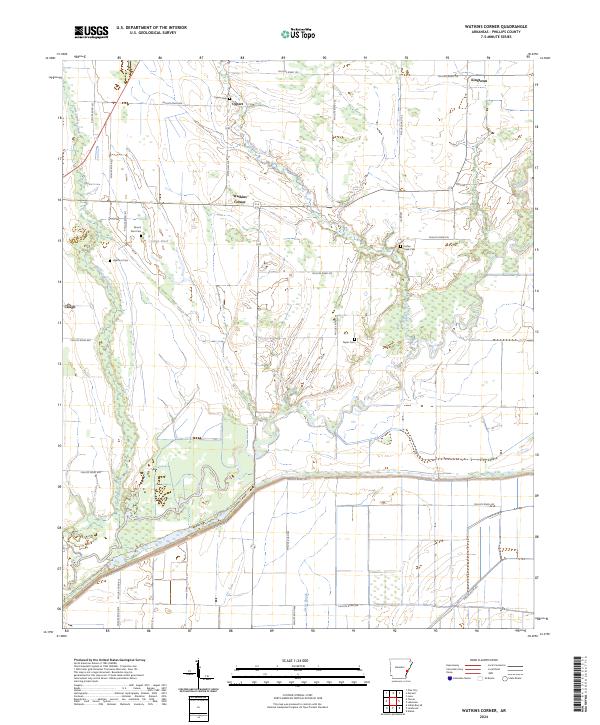 Watkins Corner, AR — USGS 7.5-minute topo (2024)