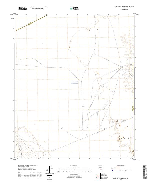 Heart of the Sands NW, NM — USGS 7.5-minute topo (2023)