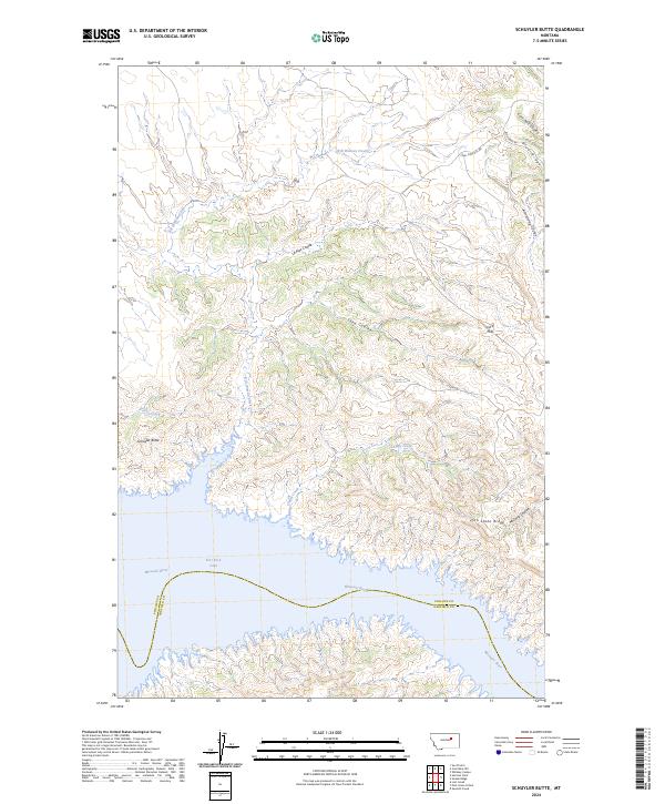 Schuyler Butte, MT — USGS 7.5-minute topo (2024)