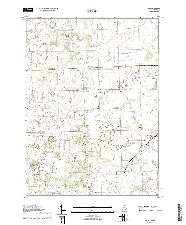 Lyons, OH-MI — USGS 7.5-minute topo (2023)