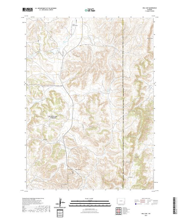 Hell Gap, WY — USGS 7.5-minute topo (2021)