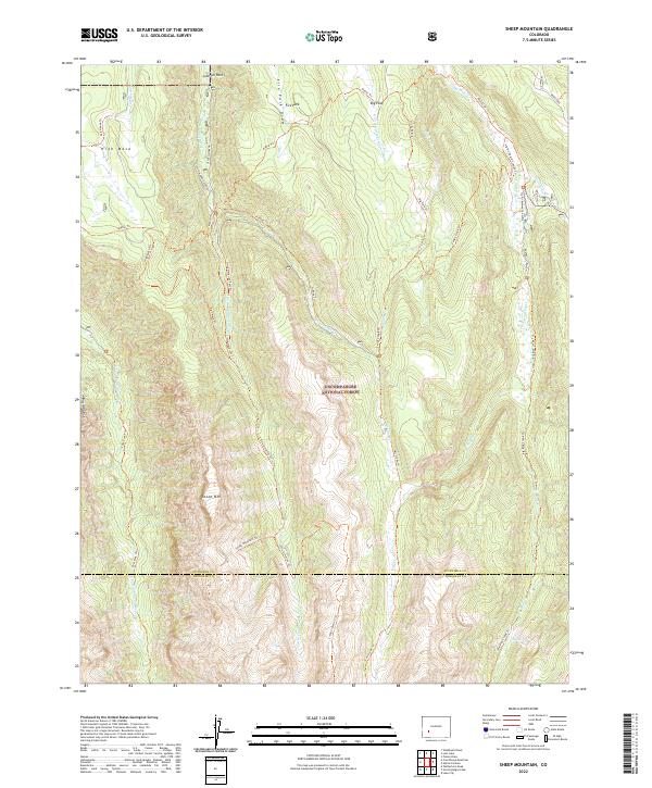 Sheep Mountain, CO — USGS 7.5-minute topo (2022)