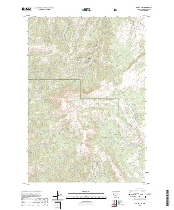 Cirque Lake, MT — USGS 7.5-minute topo (2024)