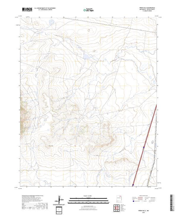 Pinon Hills, NM — USGS 7.5-minute topo (2023)