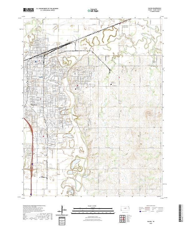Salina, KS — USGS 7.5-minute topo (2022)