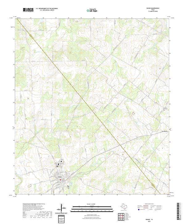 Runge, TX — USGS 7.5-minute topo (2022)