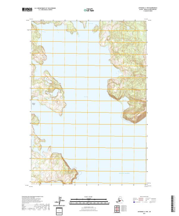 Afognak A-1 NW, AK — USGS 7.5-minute topo (2021)