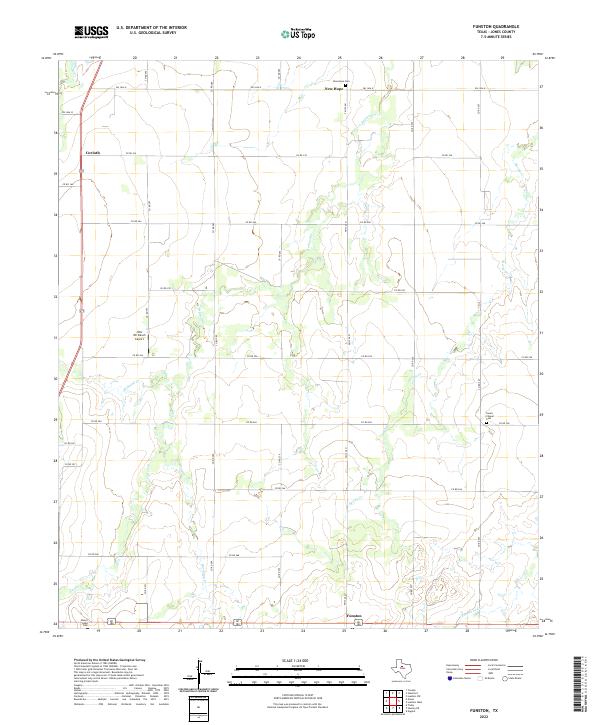 Funston, TX — USGS 7.5-minute topo (2022)