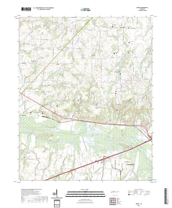 Adair, TN — USGS 7.5-minute topo (2022)
