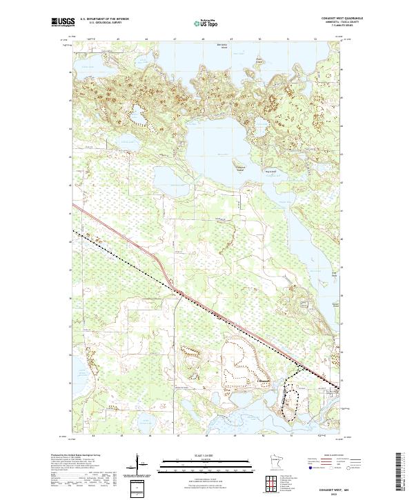 Cohasset West, MN — USGS 7.5-minute topo (2022)