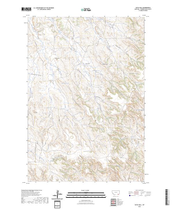 Sayle Hall, MT — USGS 7.5-minute topo (2024)