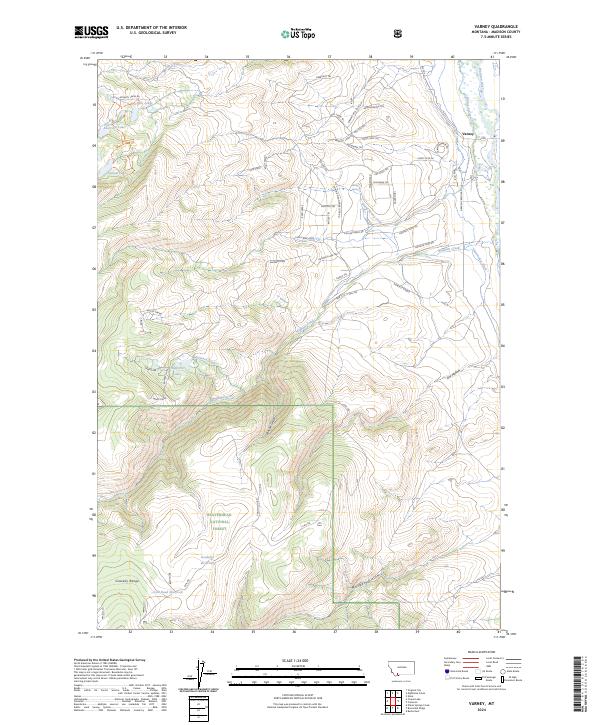 Varney, MT — USGS 7.5-minute topo (2024)