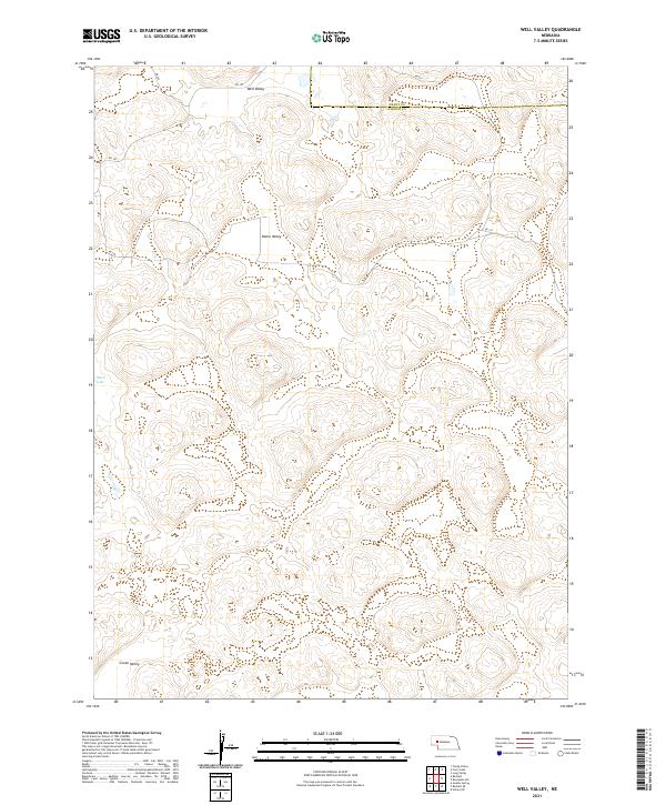 Well Valley, NE — USGS 7.5-minute topo (2021)