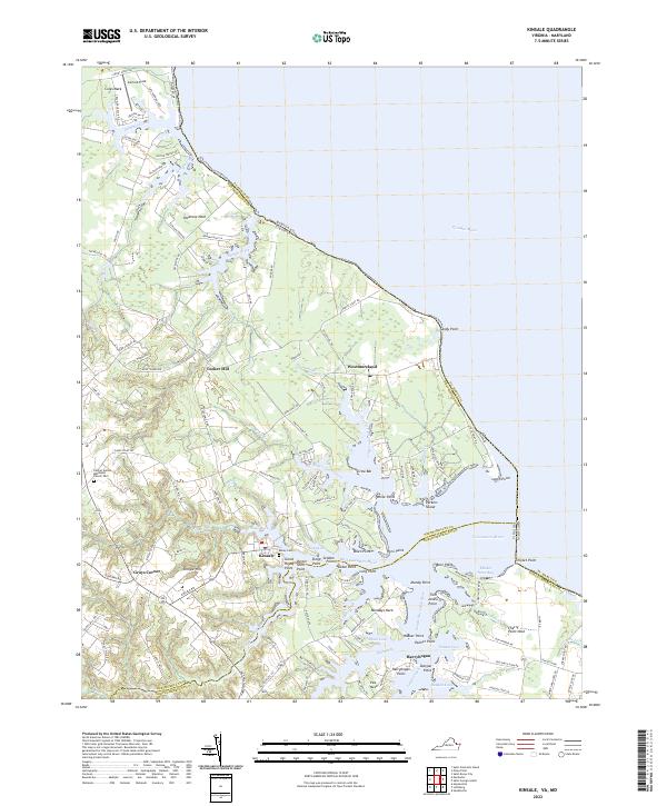 Kinsale, VA-MD — USGS 7.5-minute topo (2022)