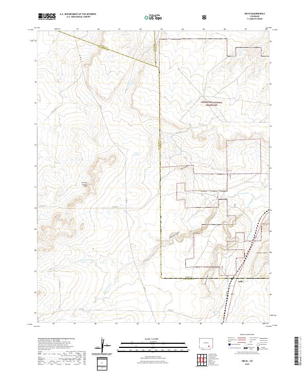 Delhi, CO — USGS 7.5-minute topo (2022)