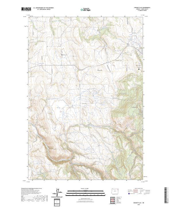 Cricket Flat, OR — USGS 7.5-minute topo (2023)