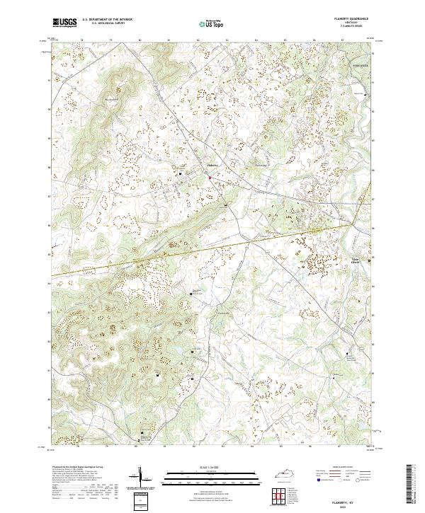Flaherty, KY — USGS 7.5-minute topo (2022)