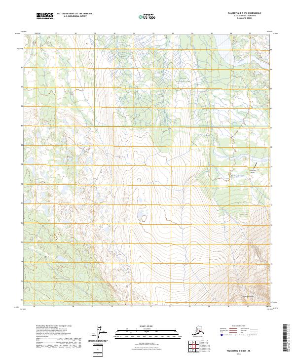 Talkeetna D-5 NW, AK — USGS 7.5-minute topo (2024)