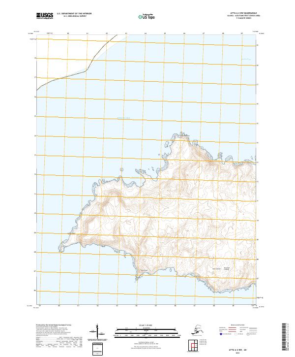 Attu A-2 NW, AK — USGS 7.5-minute topo (2021)