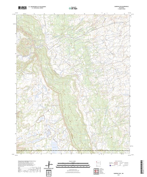 Narbona Pass, NM — USGS 7.5-minute topo (2023)
