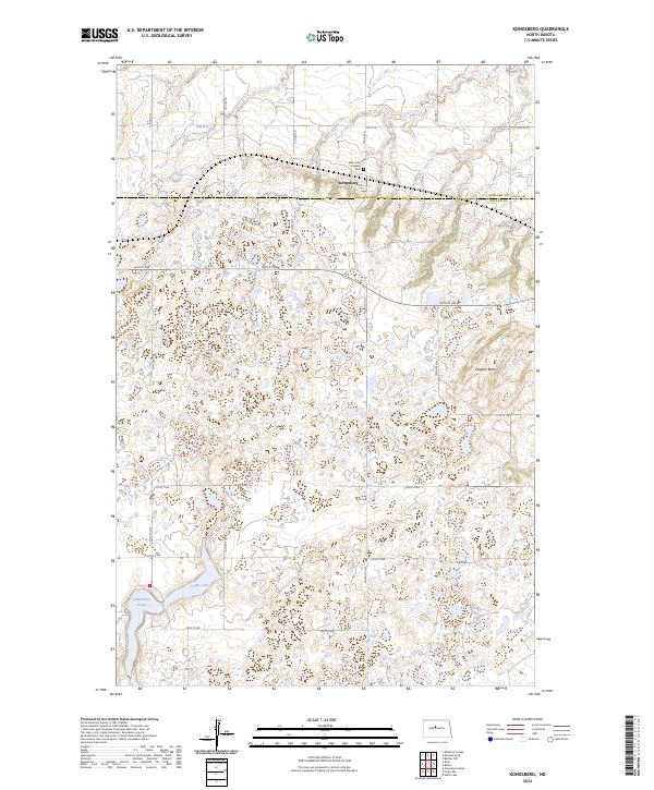 Kongsberg, ND — USGS 7.5-minute topo (2024)