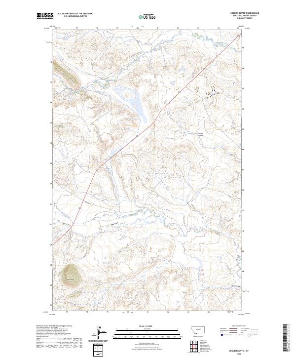 Coburn Butte, MT — USGS 7.5-minute topo (2024)