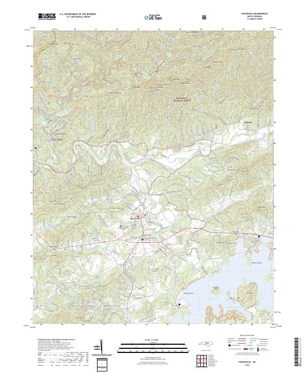 Hayesville, NC — USGS 7.5-minute topo (2022)