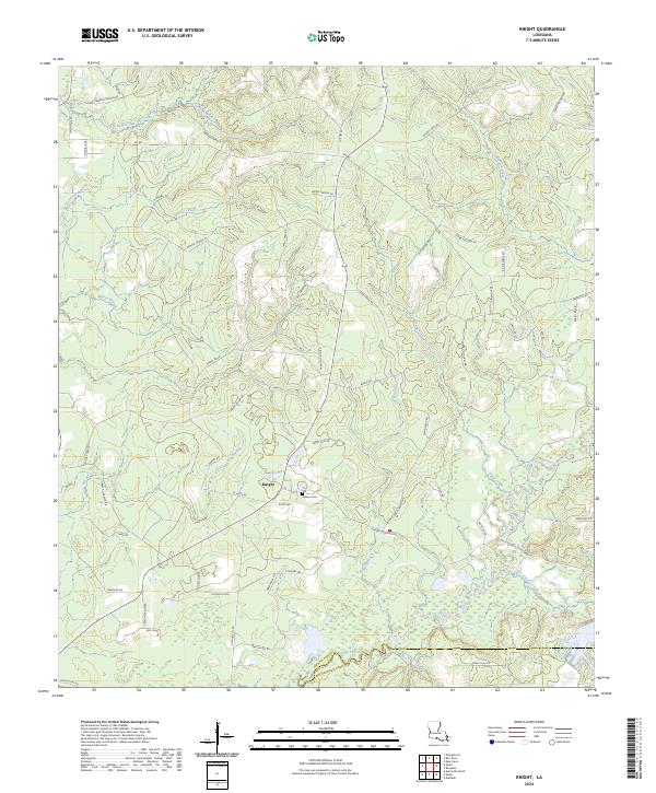 Knight, LA — USGS 7.5-minute topo (2024)