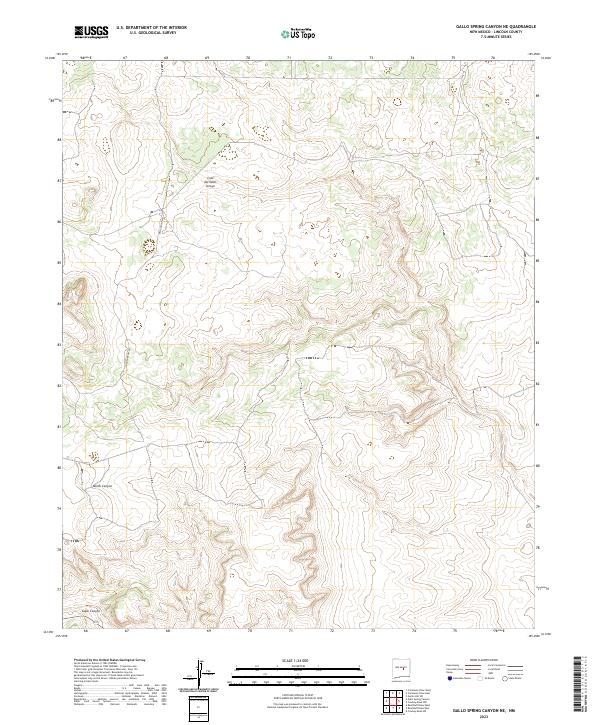 Gallo Spring Canyon NE, NM — USGS 7.5-minute topo (2023)